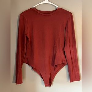 Primark Cares Red Long Sleeve Bodysuit - size (M)